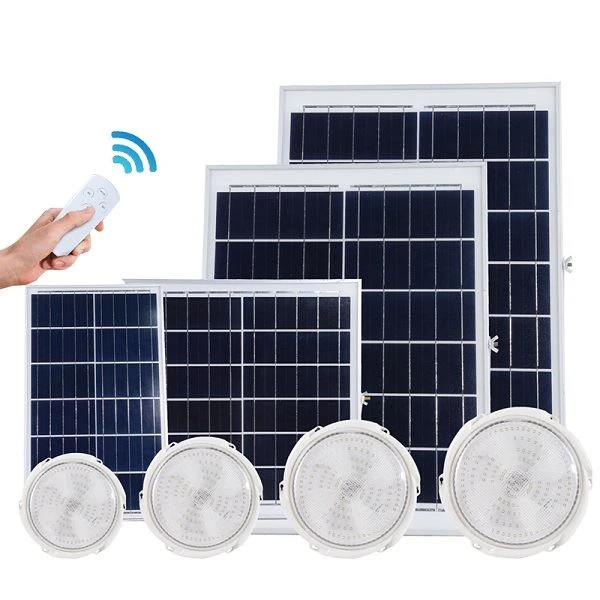 Solè ki ap dirije andedan kay la ak deyò Super Bright plafon lanp